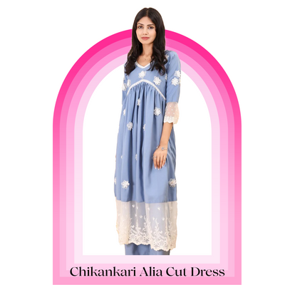 Chikankari Alia Cut Dress