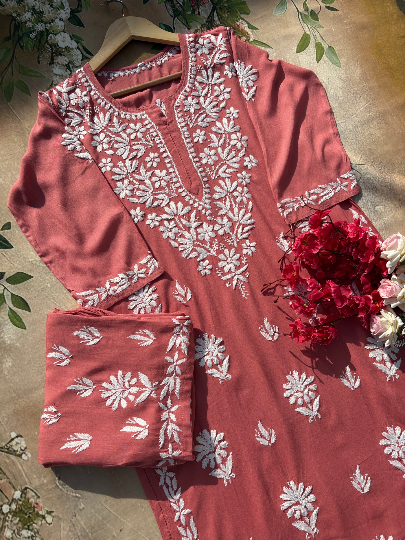 Aisha 1 Authentic Lucknowi kurta Palazzo Set