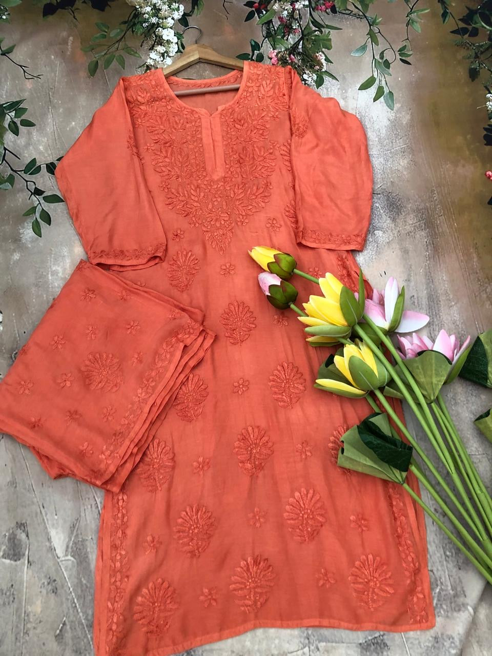 Nazakat Authentic Lucknowi Kurta Set