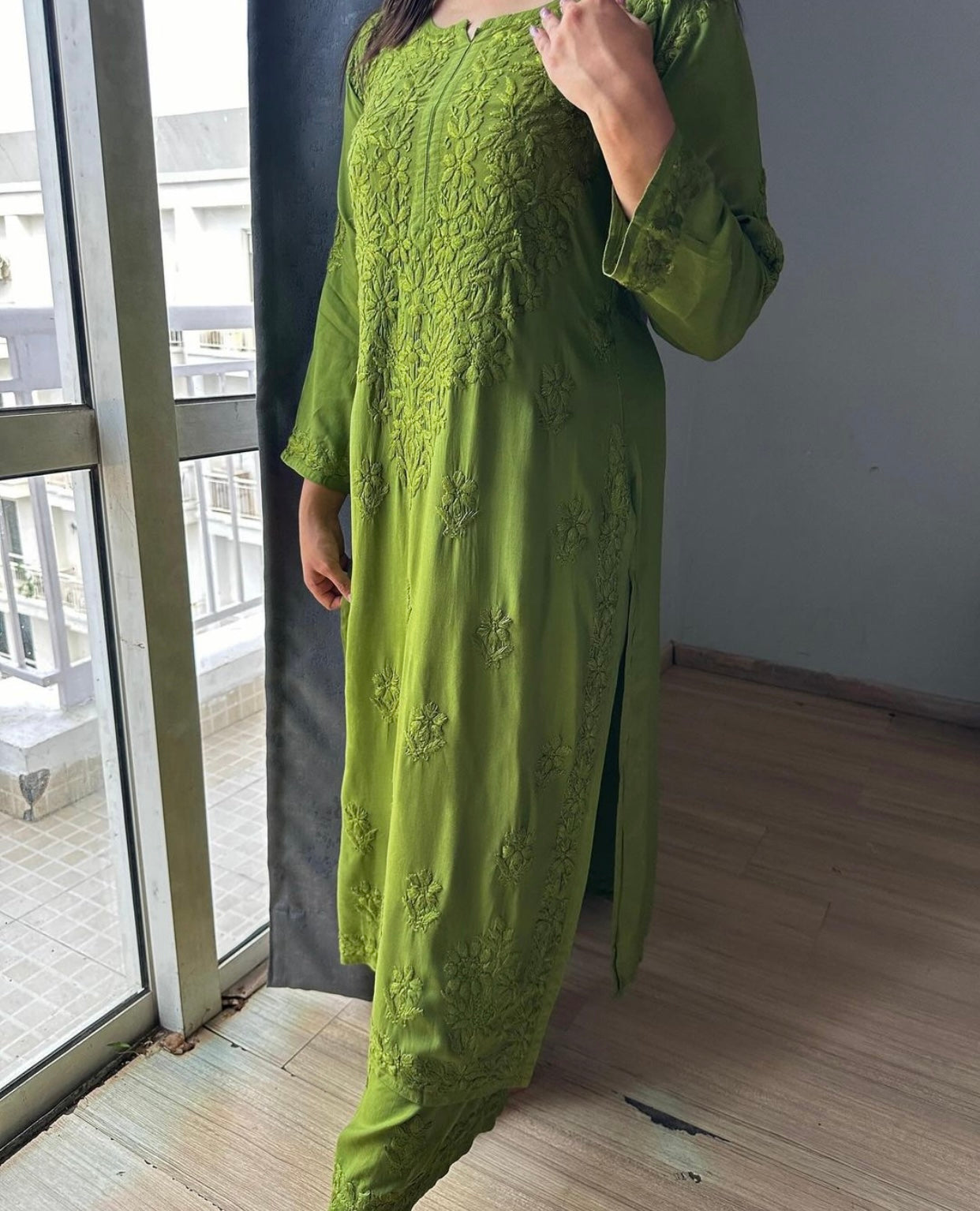 Nazakat Authentic Lucknowi Kurta Set