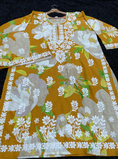 Ada Authentic Lucknowi Kurta Palazzo Set