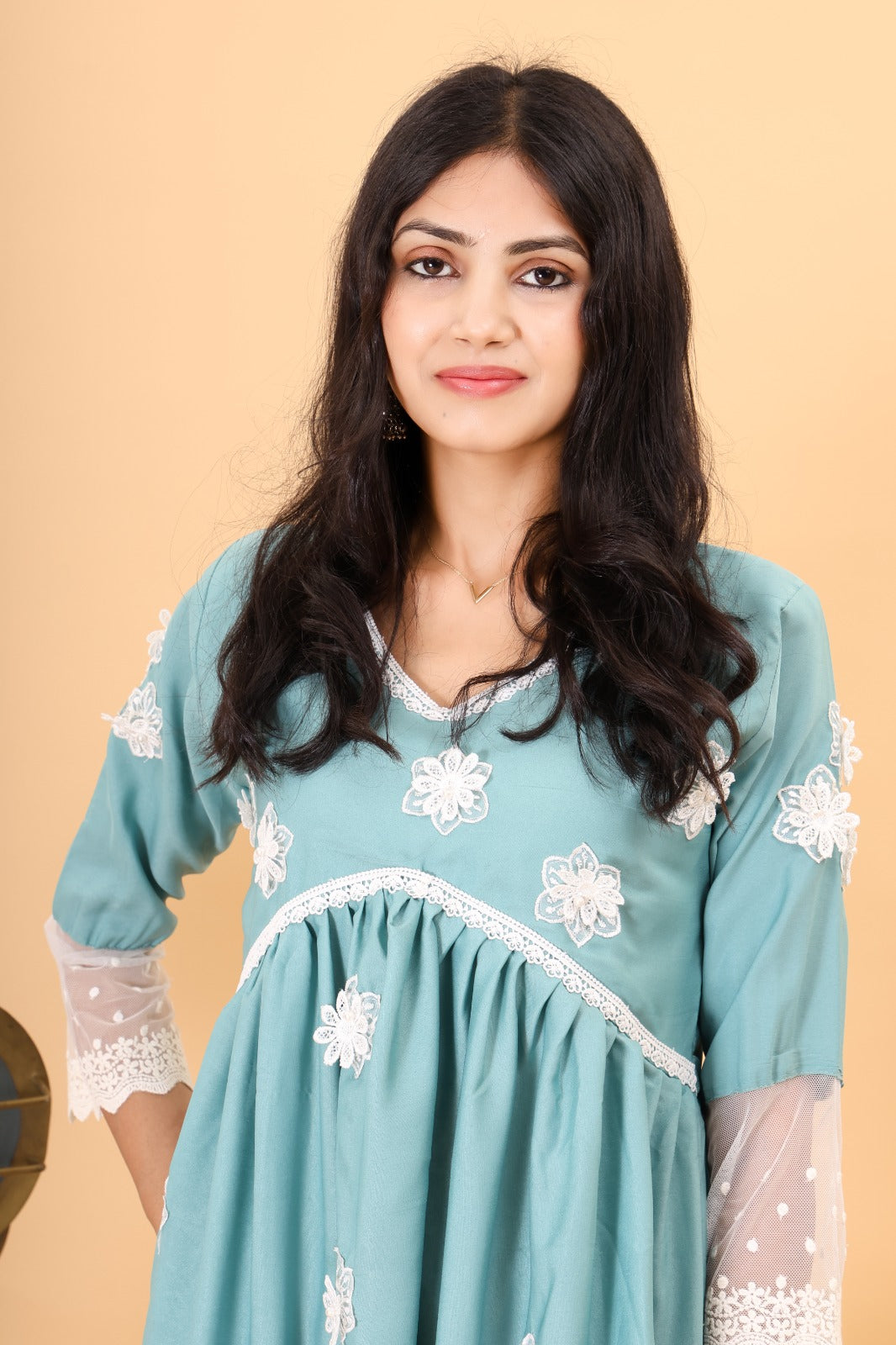 Gulabi Dhaga's Sea Green Designer Kurta Set