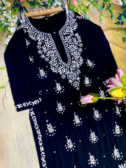 Tara Gulabi Dhaga's Authentic Chikankari Kurta Set