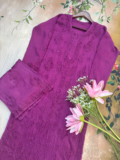 Nazakat noor Authentic Lucknowi Kurta Set