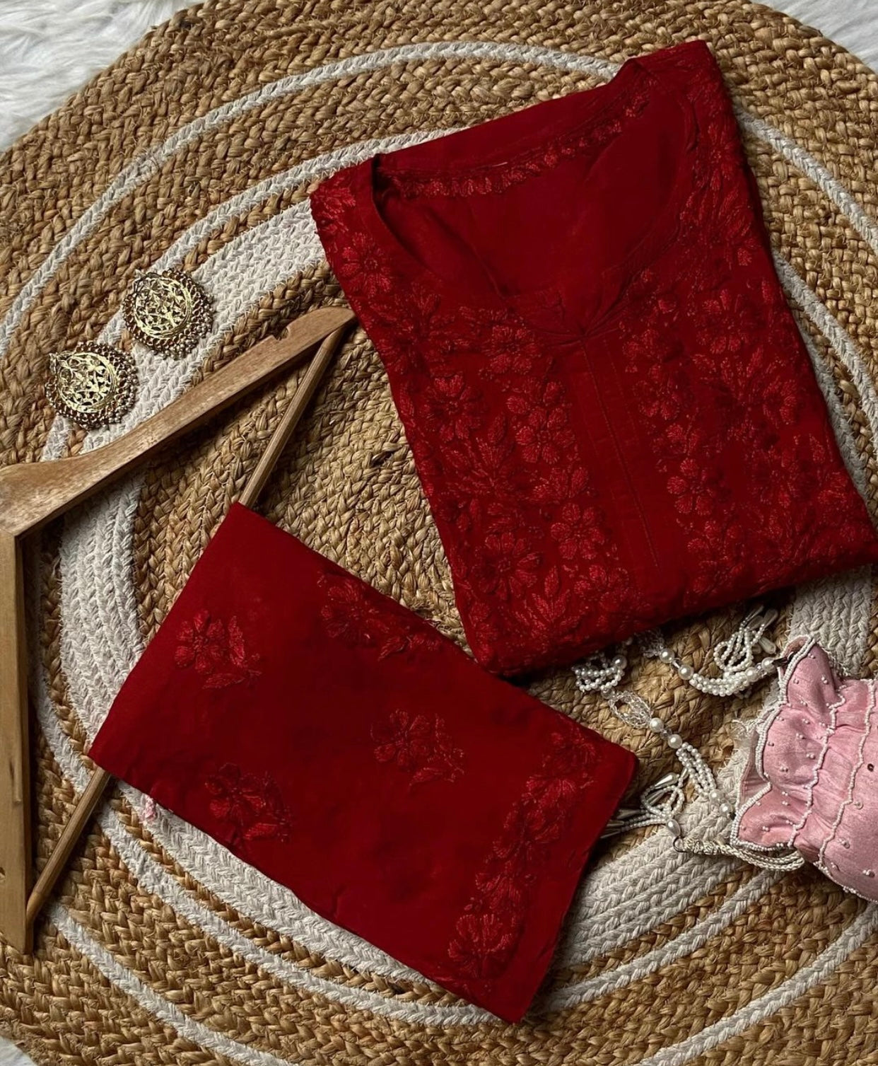 Nazakat Authentic Lucknowi Kurta Set