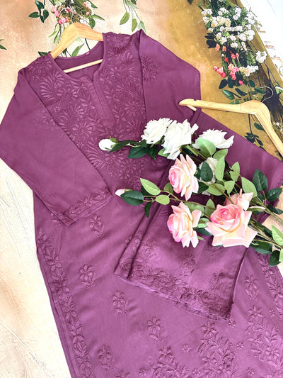 Roshni Gulabi Dhaga Kurta Set