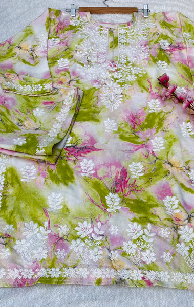 Mahira 2 Authentic Lucknowi Kurta Palazzo Set