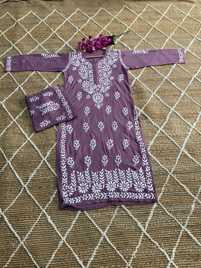 Aisha Authentic Lucknowi kurta Palazzo Set