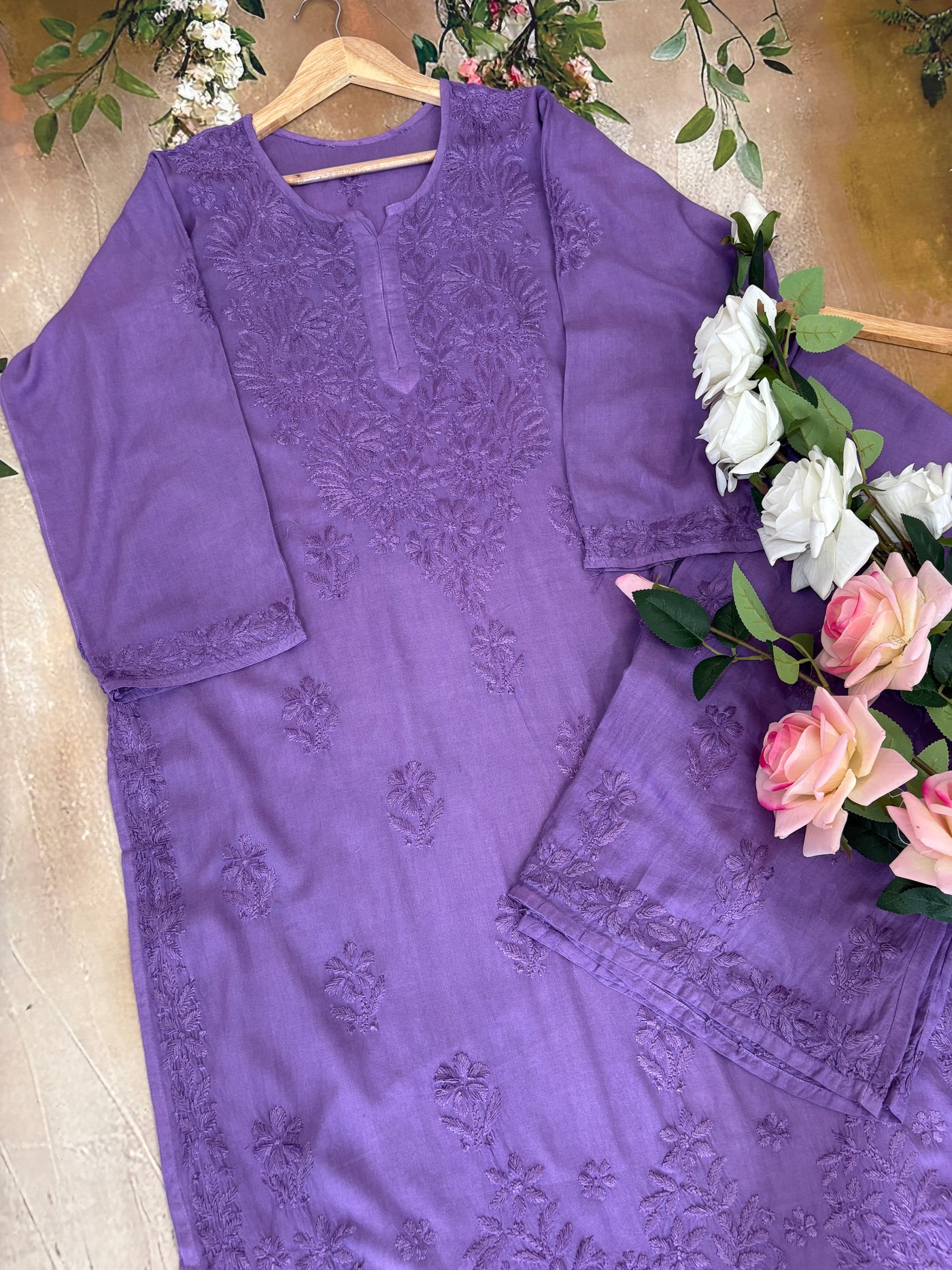 Nazakat Authentic Lucknowi Kurta Set