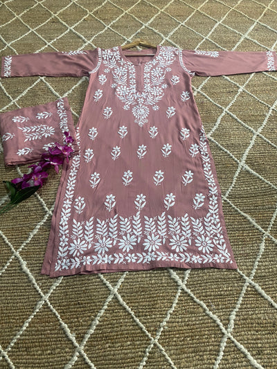 Aisha Authentic Lucknowi kurta Palazzo Set