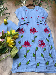 Kamal Gulabi Dhaga Kurta Set