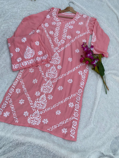 Afreen Authentic Lucknowi kurta Palazzo Set