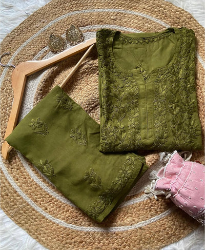 Nazakat Authentic Lucknowi Kurta Set