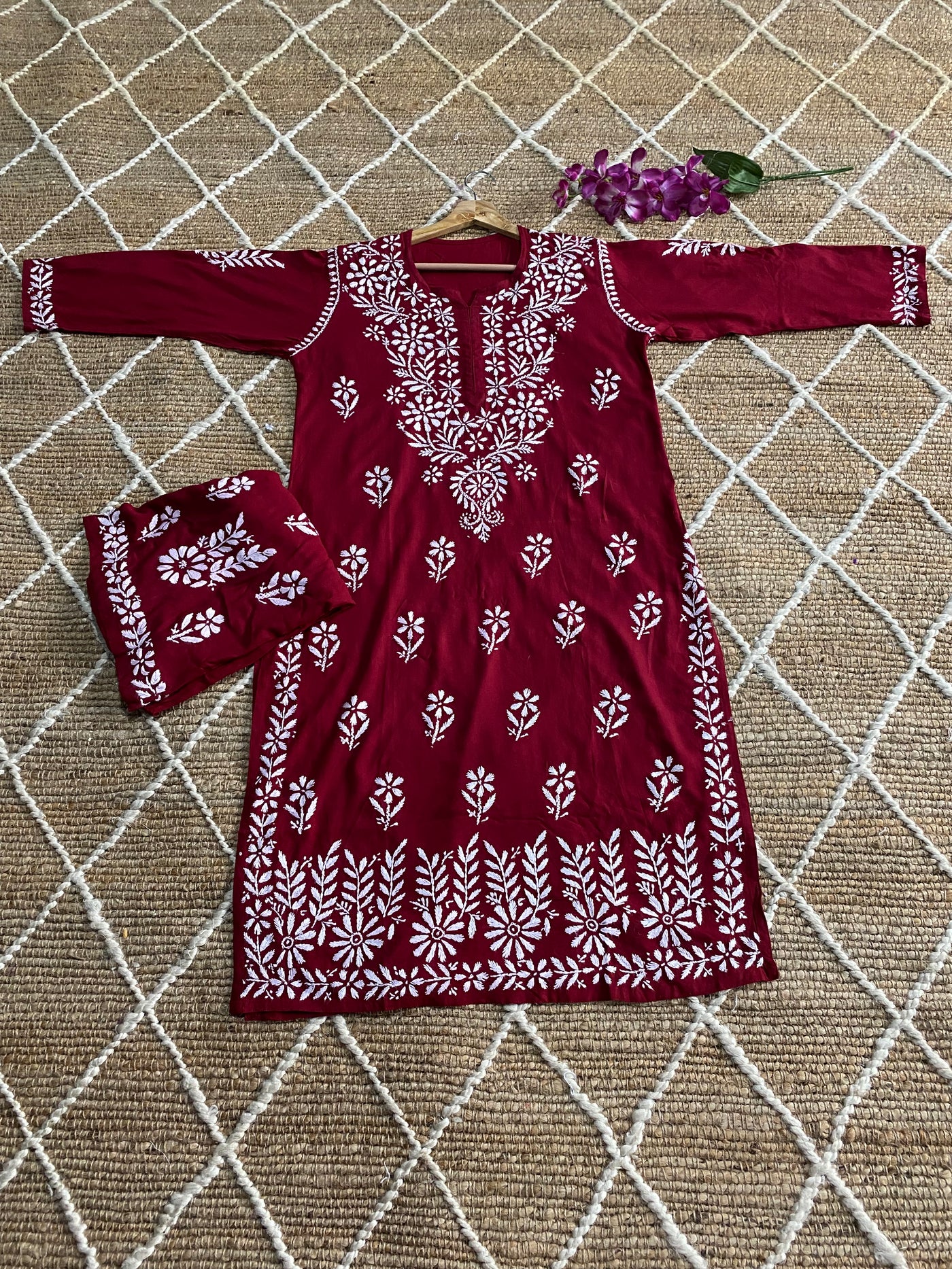 Aisha Authentic Lucknowi kurta Palazzo Set