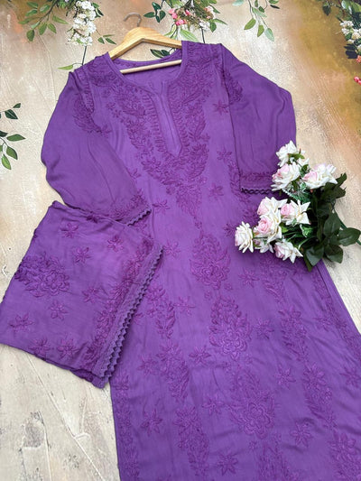 Nazakat Authentic Lucknowi Kurta Set