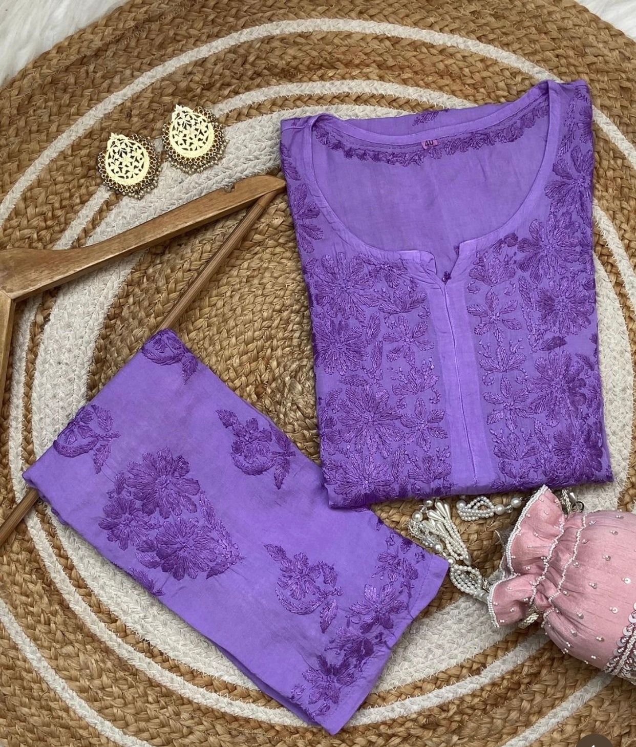 Nazakat Authentic Lucknowi Kurta Set