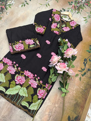 Phool Gulabi Dhaga Kurta Set