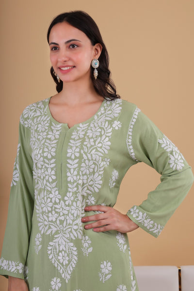 Aisha Authentic Lucknowi kurta Palazzo Set