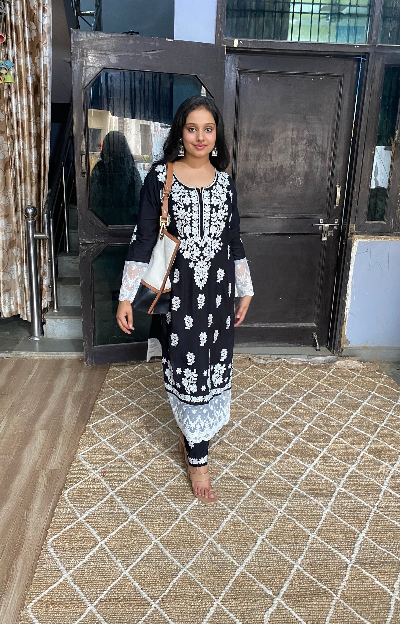 Gulabi Dhaga's Authentic Chikankari long kurta Set