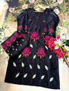 Black(colourful embroidery)