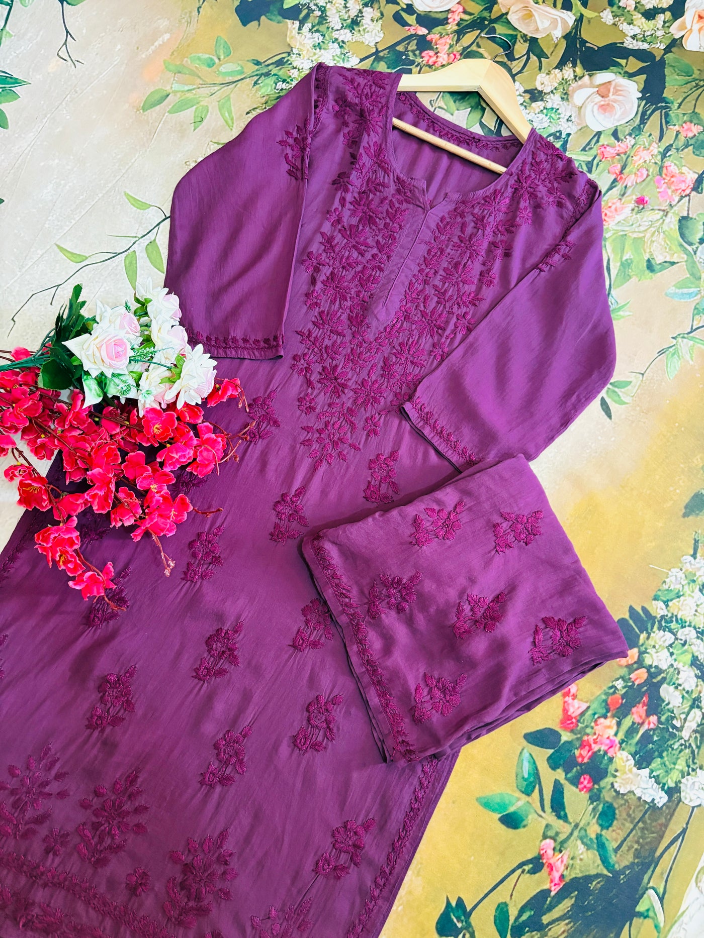 Nazakat Authentic Lucknowi Kurta Set