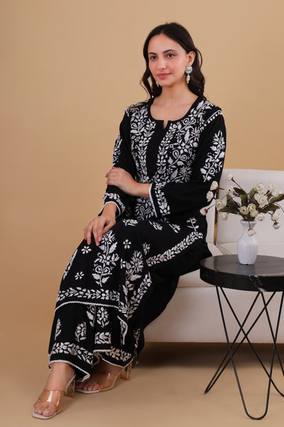 Aisha Authentic Lucknowi kurta Palazzo Set