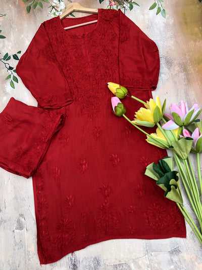 Nazakat Authentic Lucknowi Kurta Set