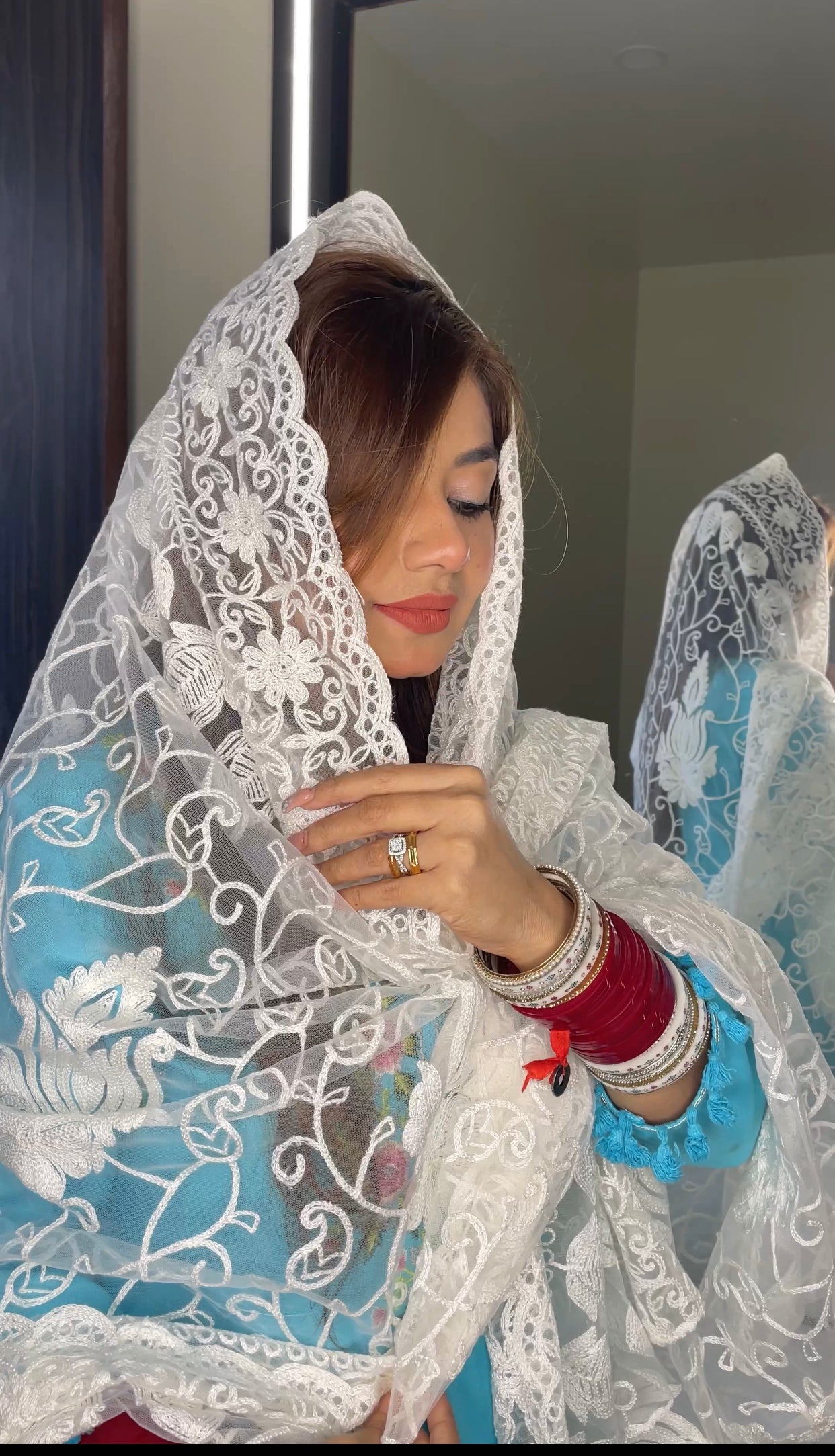 Heavy Chikankari dupatta