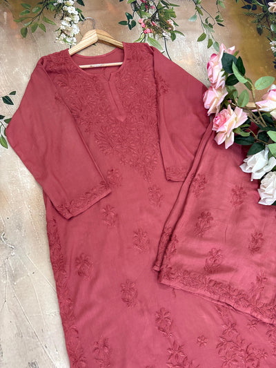 Roshni Gulabi Dhaga Kurta Set