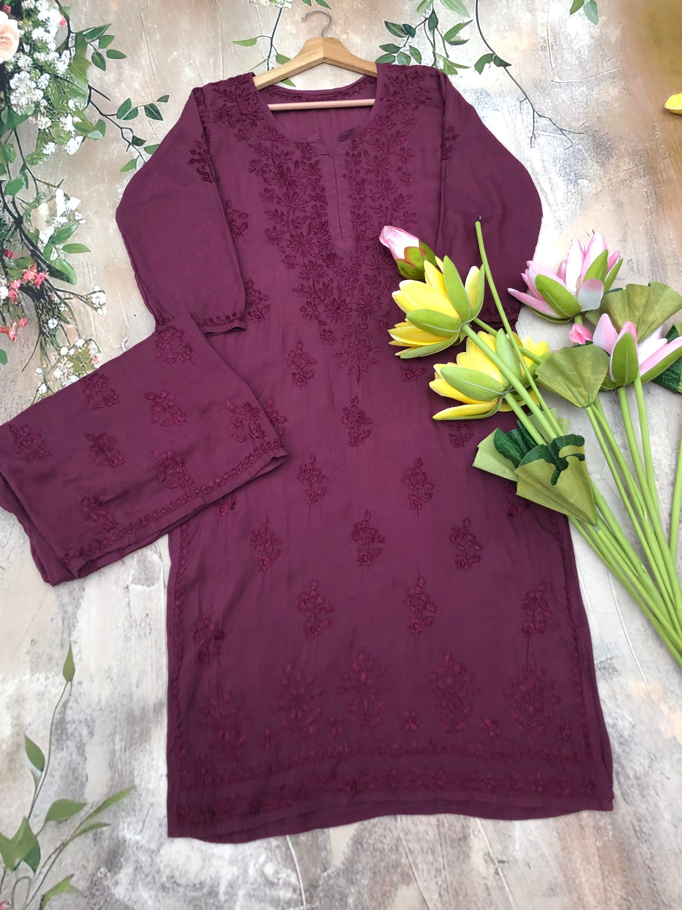 Nazakat Authentic Lucknowi Kurta Set