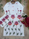 White (colourful embroidery)