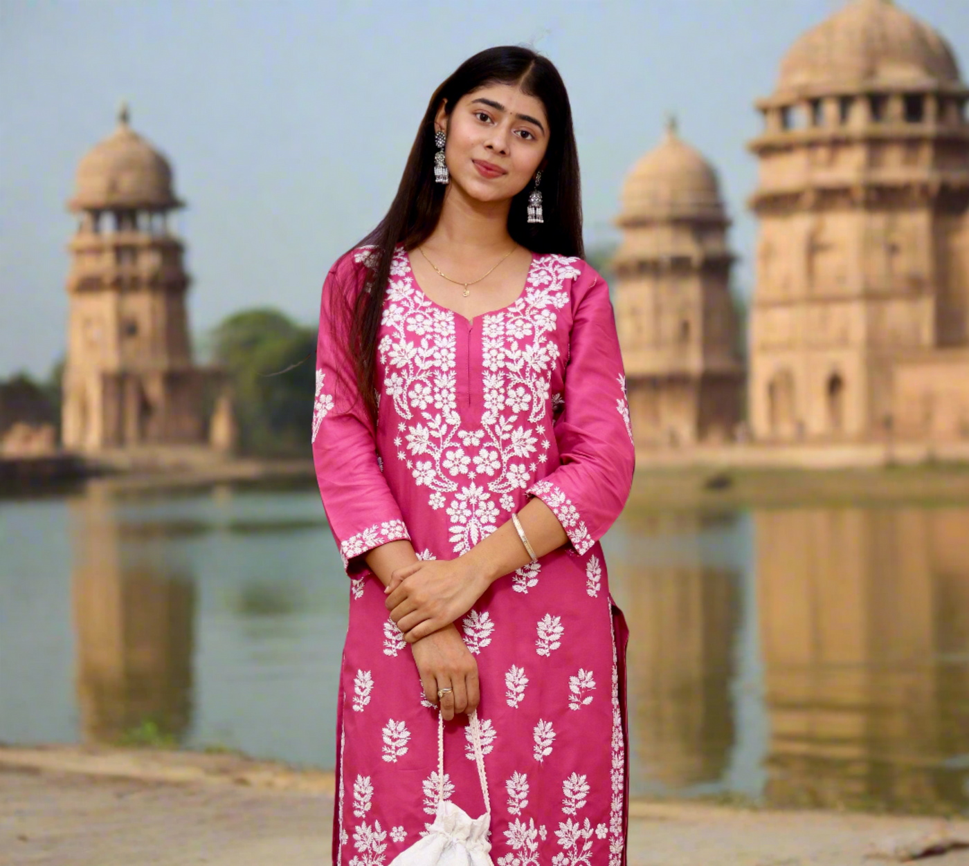 Aisha Authentic Lucknowi kurta Palazzo Set