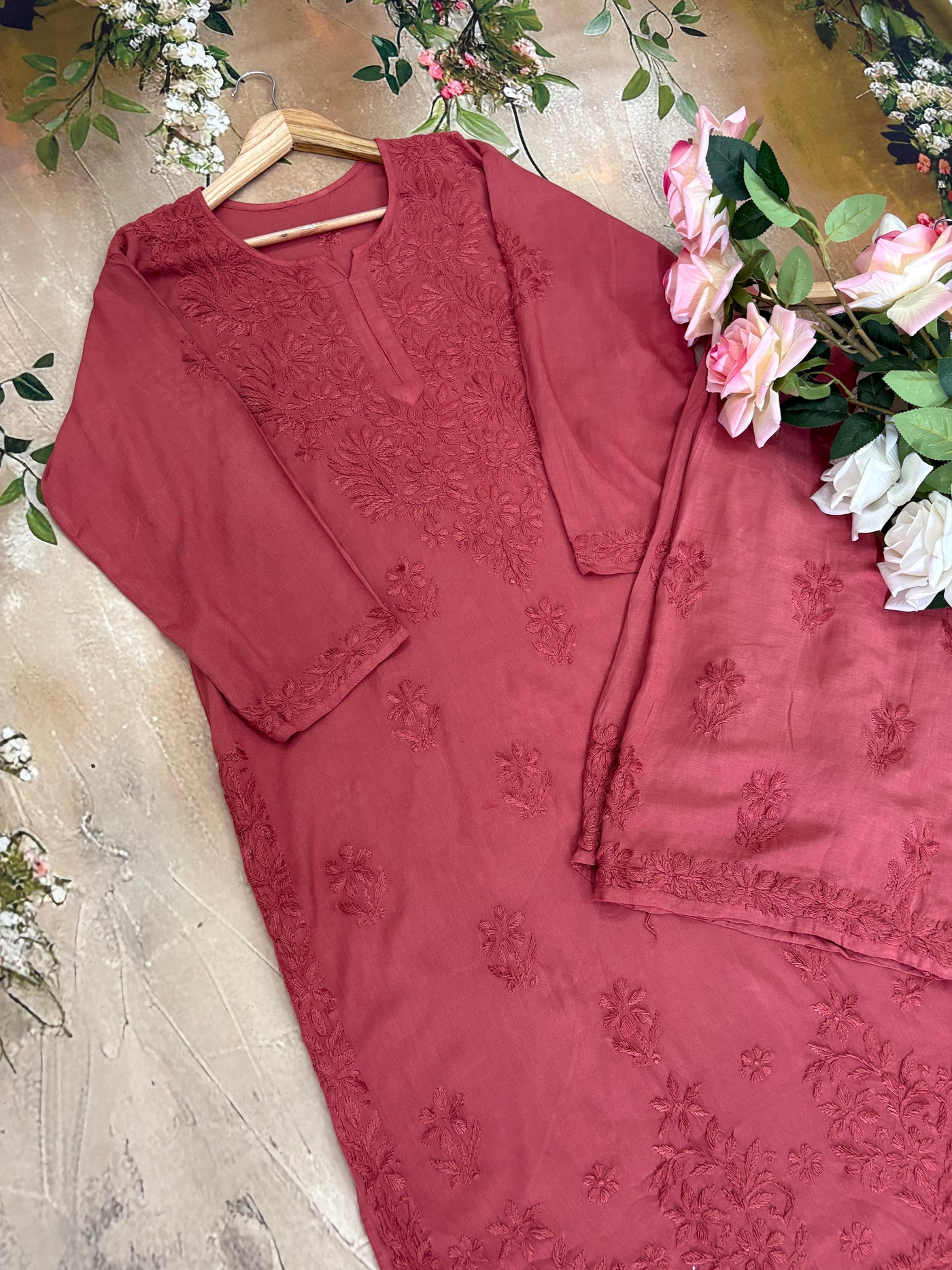 Nazakat Authentic Lucknowi Kurta Set