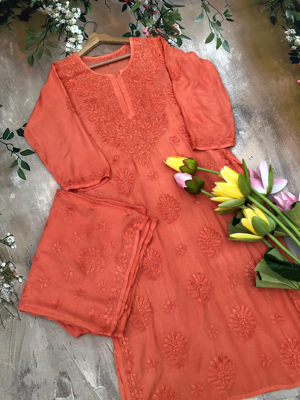 Nazakat Authentic Lucknowi Kurta Set