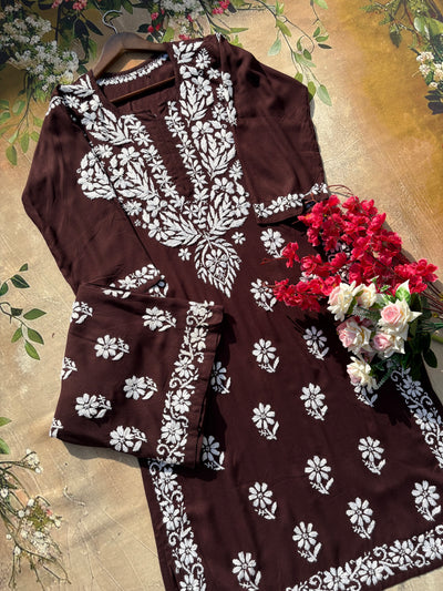 Aisha 1 Authentic Lucknowi kurta Palazzo Set
