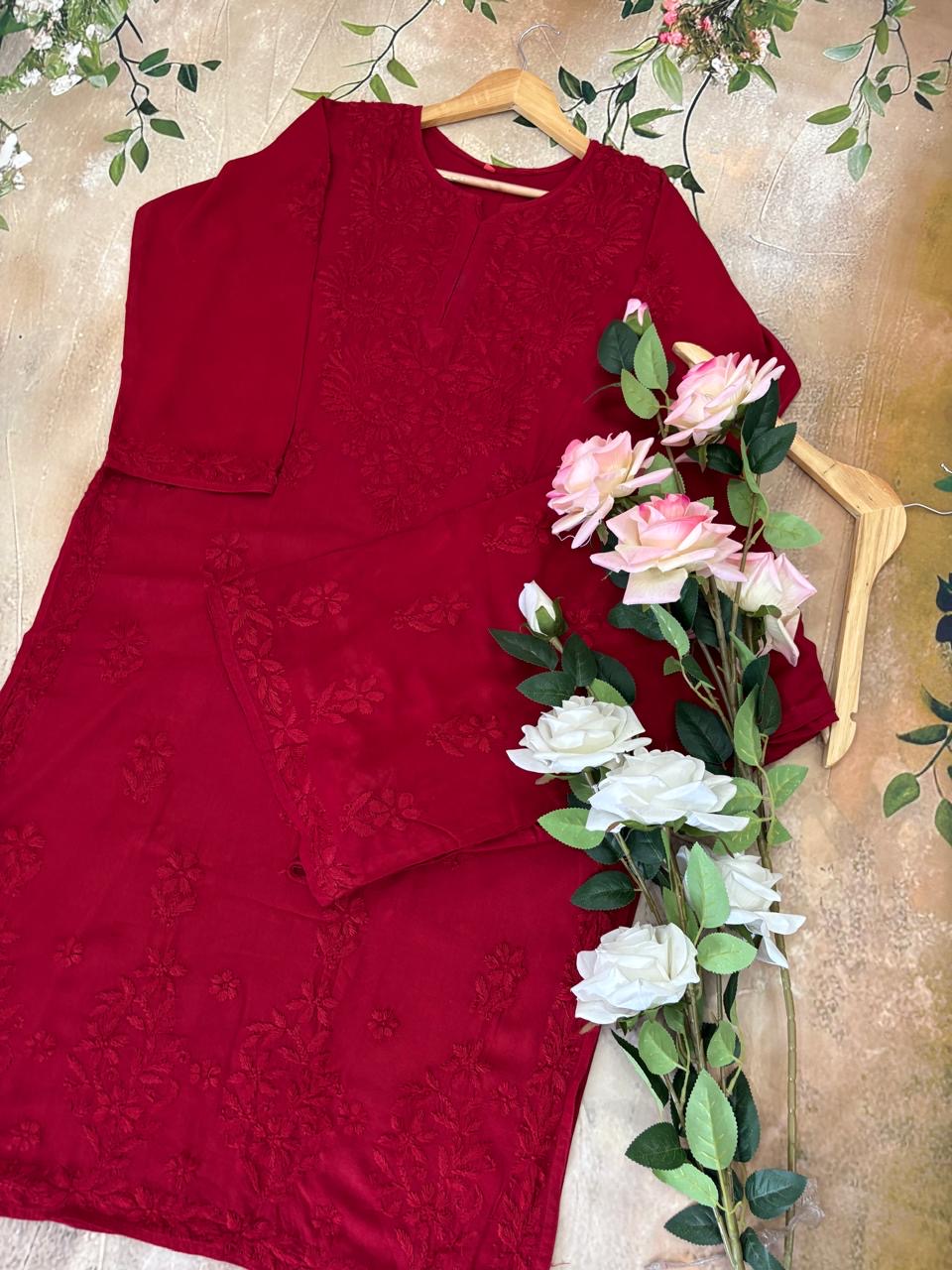 Nazakat Authentic Lucknowi Kurta Set