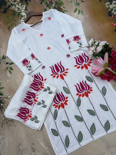 Shubhkar Gulabi Dhaga Kurta Set