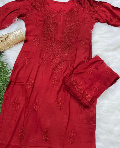 Nazakat Authentic Lucknowi Kurta Set