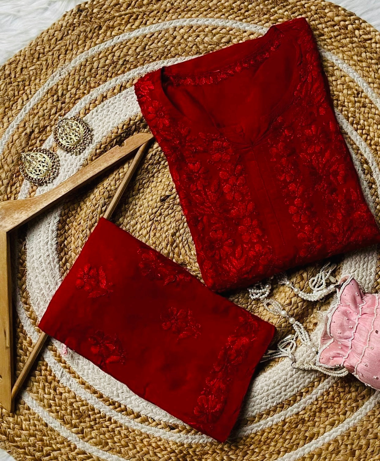 Nazakat Authentic Lucknowi Kurta Set