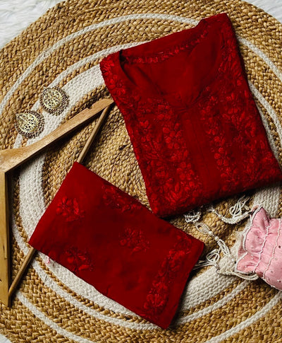 Nazakat Authentic Lucknowi Kurta Set