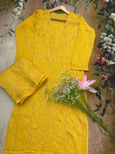 Nazakat noor Authentic Lucknowi Kurta Set