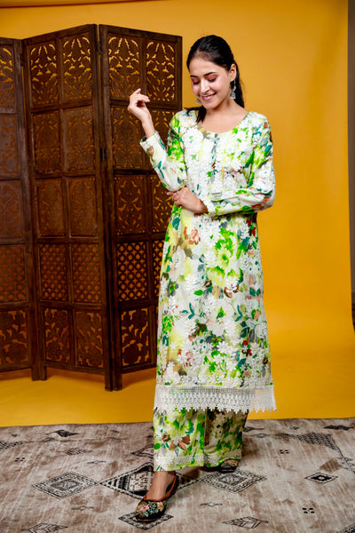 Sara Authentic Lucknowi Kurta Palazzo Set