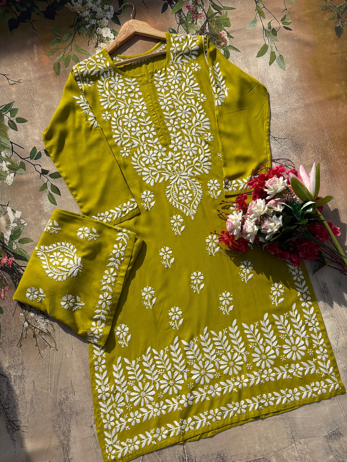 Aisha 1 Authentic Lucknowi kurta Palazzo Set