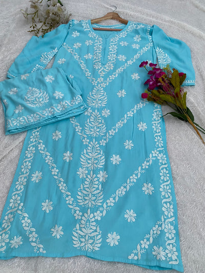 Miesha Authentic Lucknowi kurta Palazzo Set