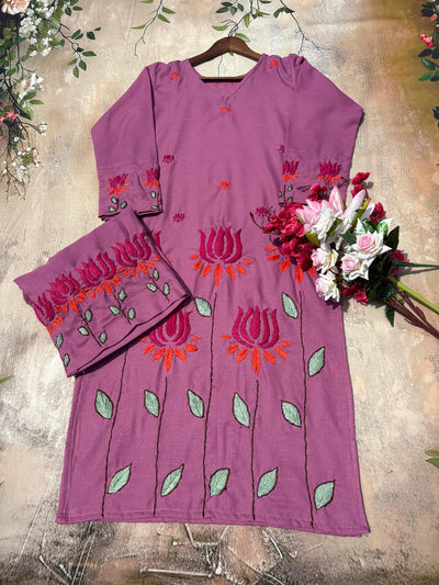 Shubhkar Gulabi Dhaga Kurta Set