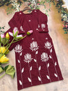Maroon (white embroidery)