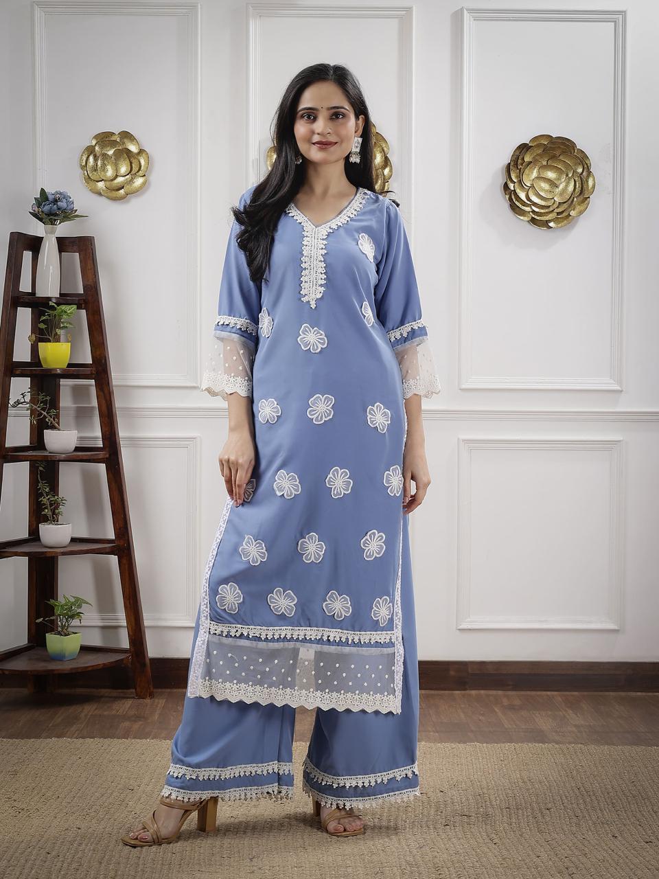 Bhumika Authentic Chikankari Kurta Set with Dupatta