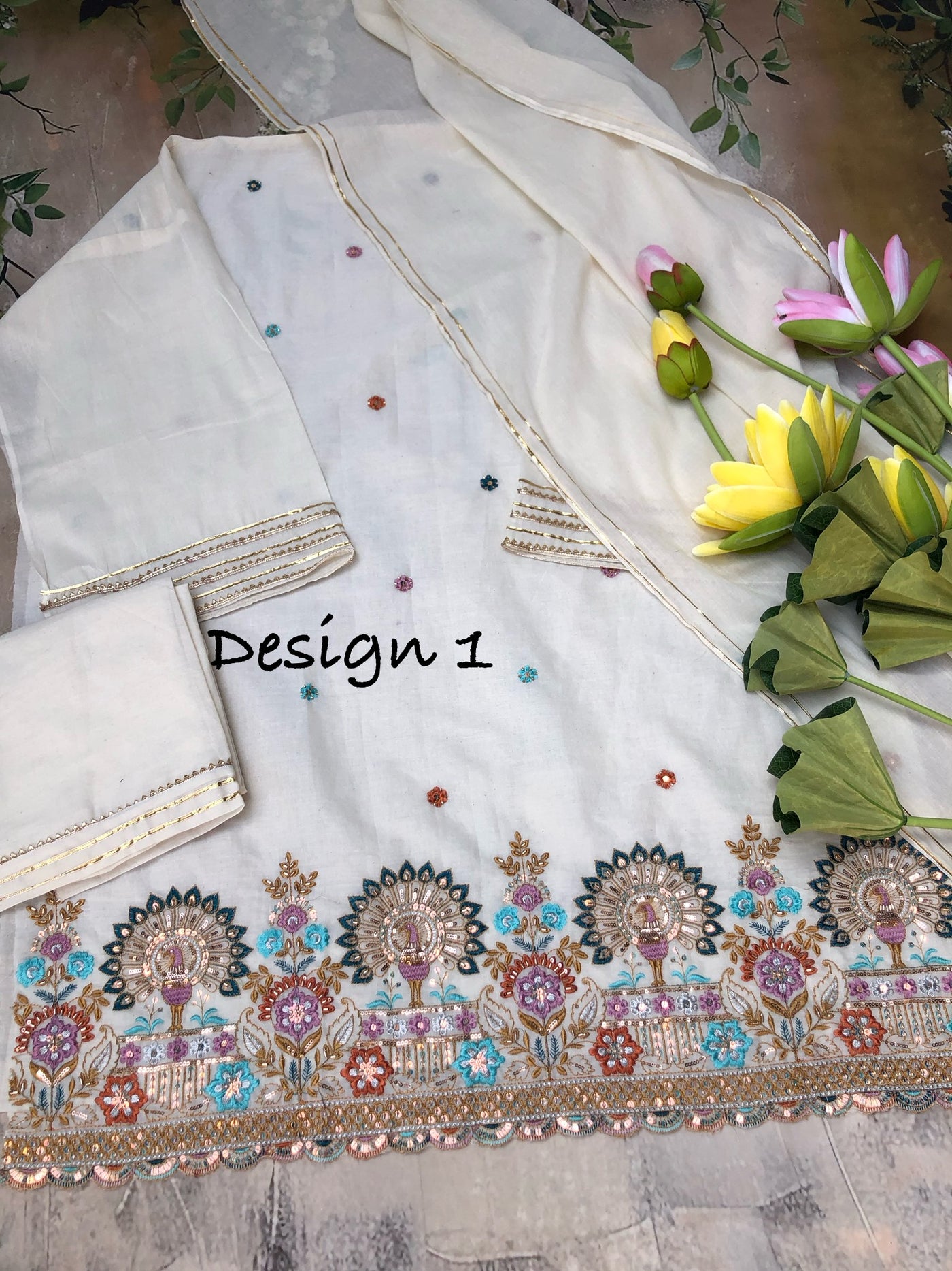 Kalam unstitched 3 piece set