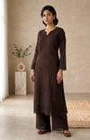 Deep Brown- Paisley Design