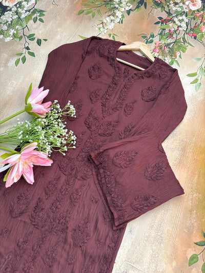 Nazakat noor Authentic Lucknowi Kurta Set